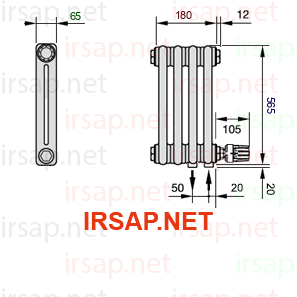 Радиатор IRSAP Tesi 20565/4 T26 CL 01